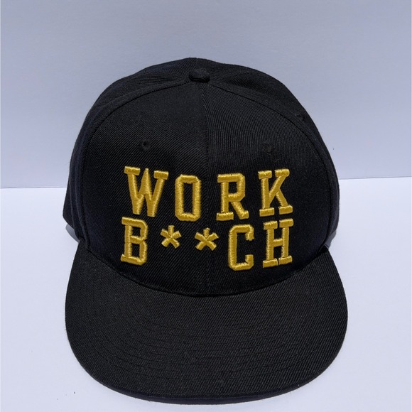 Britney Spears Work B**ch Las Vegas Residency Snapback Hat Black Gold NWT Merch main image 4